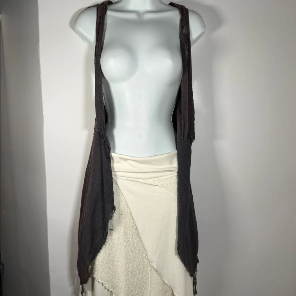 Caravana Tulum Plum Open Knit Gauze Boho Festival Desert Coachella Cardigan OS - Picture 2 of 11